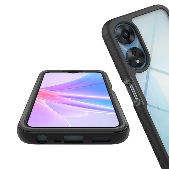 Etui do Oppo A78 5G, Shockproof, z folią, czarne