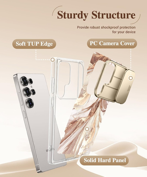 Etui do Samsung Galaxy S25 Ultra – GVIEWIN Topaz/Gold