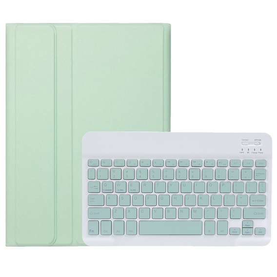 Etui z klawiaturą do iPad Air 11" 2025/2024 (7/6 gen.), Leather Pen Slot, jasnozielone