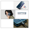 Etui z klapką CASEME do Samsung Galaxy S9, Waxy Textured, niebieskie