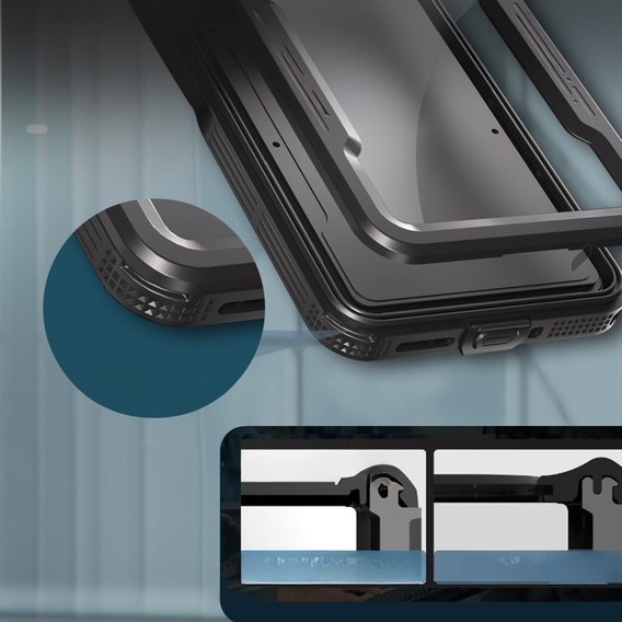 Etui Wodoodporne IP68 do Xiaomi Redmi Note 13 5G, Redpepper, czarne