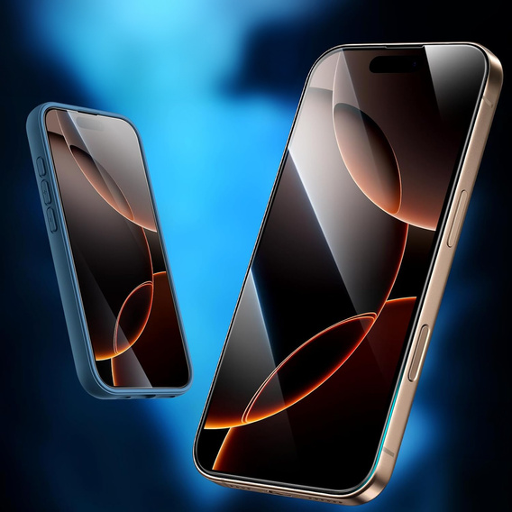 2x Szkło Hartowane do iPhone 16 Pro Max, ERBORD 3D pełne, szybka na cały ekran