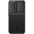 Etui Spigen do Samsung Galaxy S24, Optik Armor, Czarne + Szkło