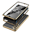 Etui do Samsung Galaxy S23, Magnetic Dual Glass, złote