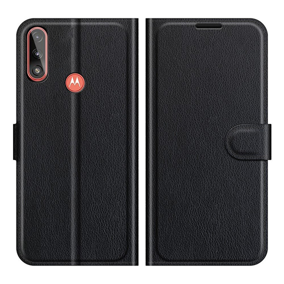 Etui z klapką do Motorola Moto E7 Power / E7i Power, Wallet Litchi Texture, czarne