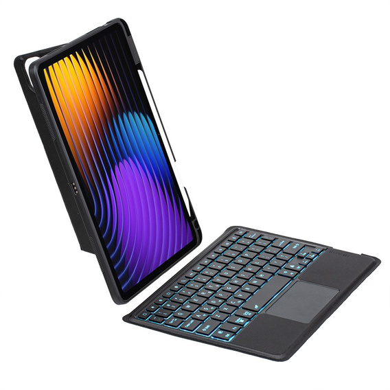 Etui z klawiaturą do Xiaomi Pad 7 / 7 Pro, Keyboard Touchpad, czarne