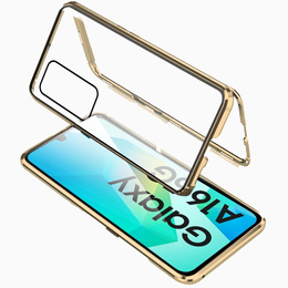 Etui do Samsung Galaxy A16, Magnetic Dual Glass, złote