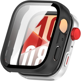 2w1 Etui z twardą ramką i szkłem hartowanym do Huawei Watch Fit 4 - matowe czarne