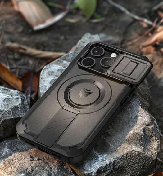 Dexnor – magnetyczne etui z osłoną aparatu do iPhone 15 Pro - czarne