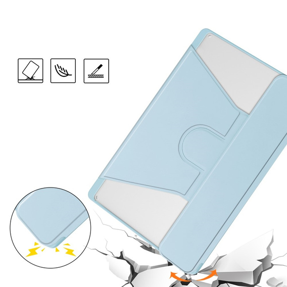 Etui z klawiaturą do Lenovo Tab M11, Rotary 360° Leather, jasnoniebieskie