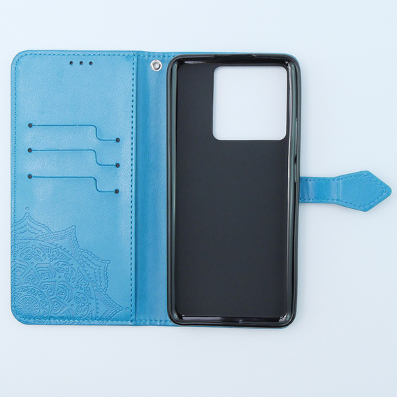 Etui z klapką do Xiaomi 13T / 13T Pro, Mandala, niebieskie