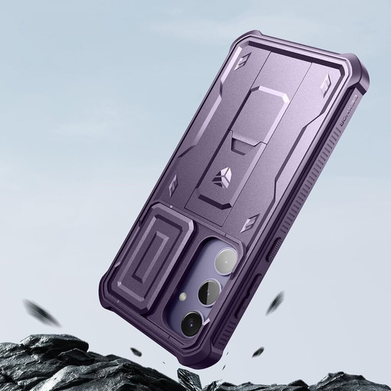 Etui pancerne do Samsung Galaxy S24 Plus, Dexnor Full Body (Two Frames), fioletowe