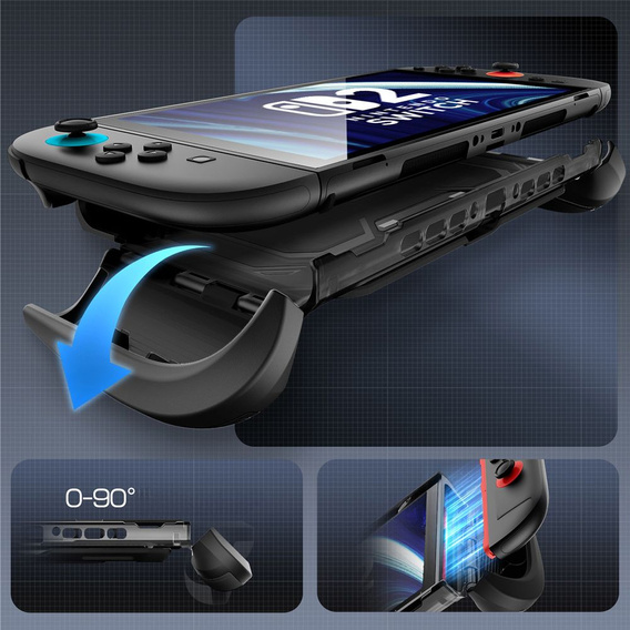 Supcase Titan – pancerny futerał do Nintendo Switch 2 z podstawką - czarny