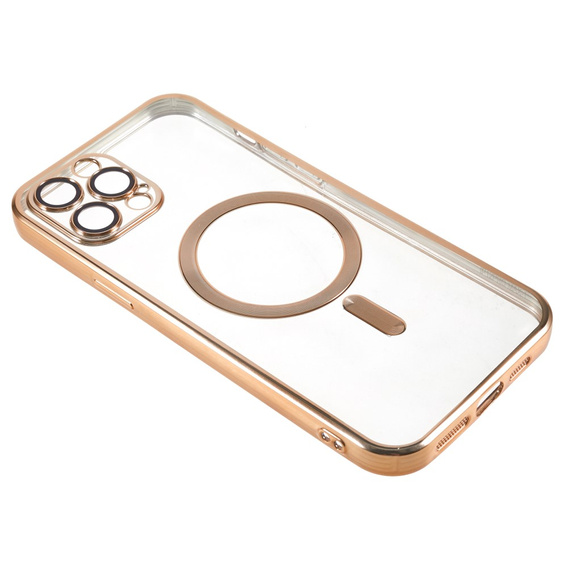 Etui do iPhone 12 Pro, Electro MagSafe, złote + Szkło na ekran