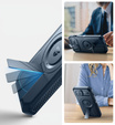 Etui pancerne do iPhone 15, Dexnor CamProtect MagSafe, granatowe (Dwie ramki)