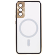Etui Magnetic Dual Glass MagSafe do Samsung Galaxy S21, złote