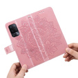 Etui z klapką do Oppo Reno5 Z / A94 / A95 5G, Mandala, różowe rose gold