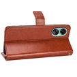 Etui z klapką do Oppo A98 5G, Crazy Horse Wallet, brązowe