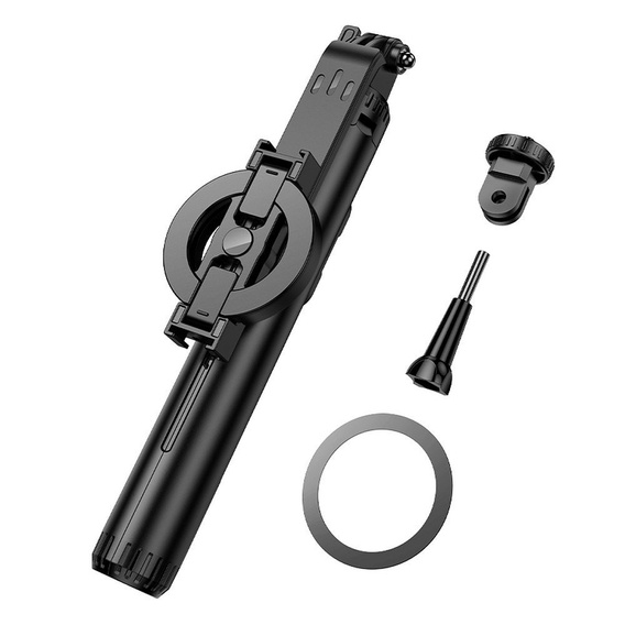 Selfie stick z pilotem bezprzewodowym i magnetycznym uchwytem