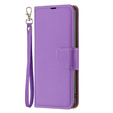Etui z klapką do Xiaomi Redmi 13C / Poco C65, Wallet Litchi Leather, fioletowe