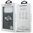 Etui Karl Lagerfeld IML Glitter Karl & Choupette Sketch Logo MagSafe do iPhone 17 Pro Max