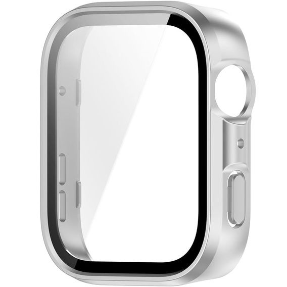 2w1 Etui z twardą ramką i szkłem hartowanym do Huawei Watch Fit 4 - srebrne