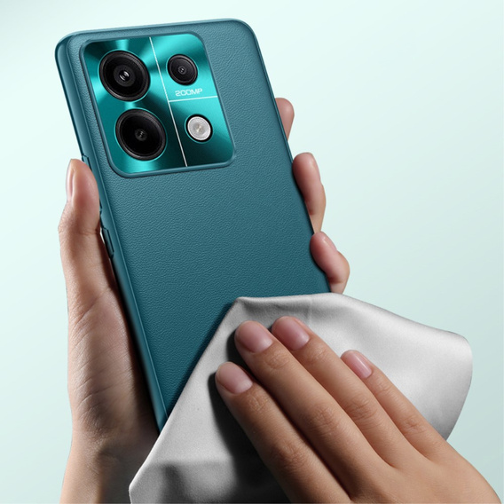 Etui skórzane do Xiaomi Redmi Note 13 5G, Obudowa leather hybrid Case, Zielone