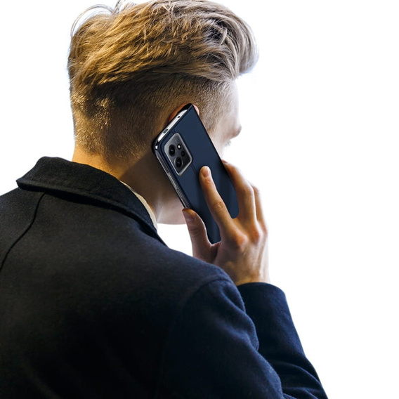 Etui Dux Ducis do iPhone 17 Air, Skin Pro, z klapką, z miejscem na kartę, granatowe