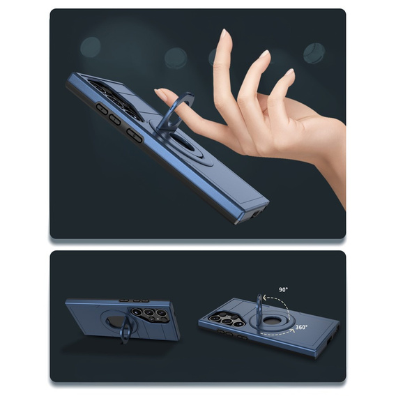 Etui do MagSafe do Samsung Galaxy S24 Ultra, Military Magnet, niebieskie