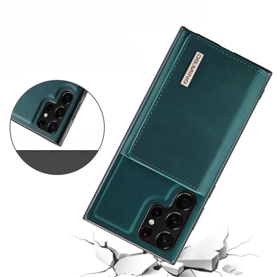 Etui do Samsung Galaxy S23 Ultra, DG.MING 2in1, zielone