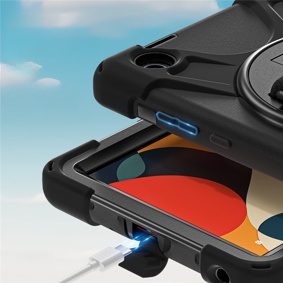 Pancerne etui z podstawką i paskiem na ramię do Lenovo Tab One