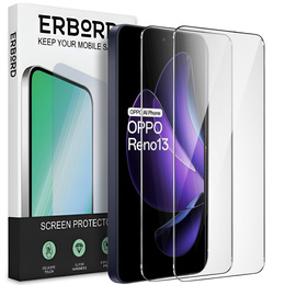 2x Szkło Hartowane ERBORD 9H Hard Glass do Oppo Reno 13 – codzienna ochrona w eleganckim wydaniu