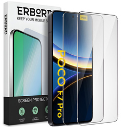 2x Szkło Hartowane ERBORD 9H Hard Glass do Xiaomi Poco F7 Pro – codzienna ochrona w eleganckim wydaniu