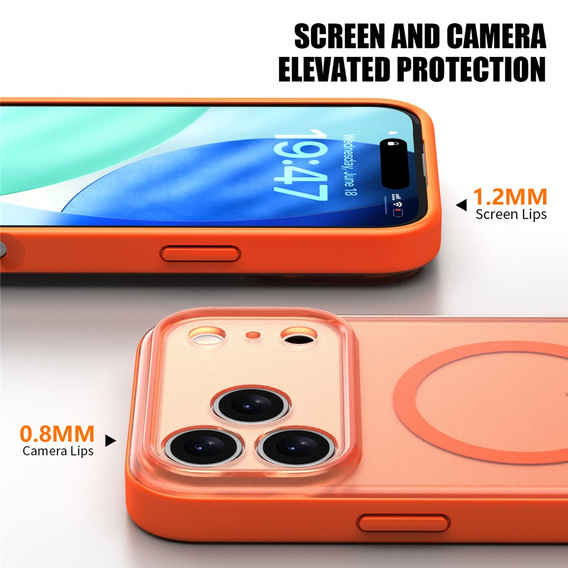 Etui matowe do iPhone 17 Pro, do MagSafe, z ochroną aparatów