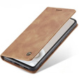 Etui CASEME do Samsung Galaxy S20 FE, Leather Wallet Case, brązowe