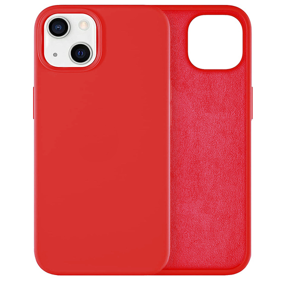 Etui do iPhone 13 Mini, Silicone Lite, czerwone