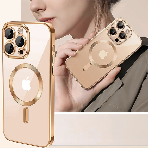 Etui do iPhone 16 Pro, Electro MagSafe, desert titanium + Szkło na ekran