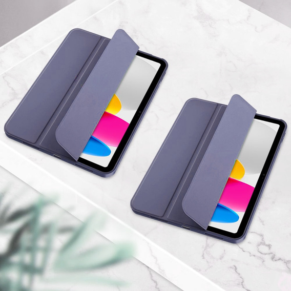 Etui do iPad 11" 2025 A16 (11 gen.) / iPad 10.9" 2022 (10 gen.), Smart Pencil, z miejscem na rysik, fioletowe