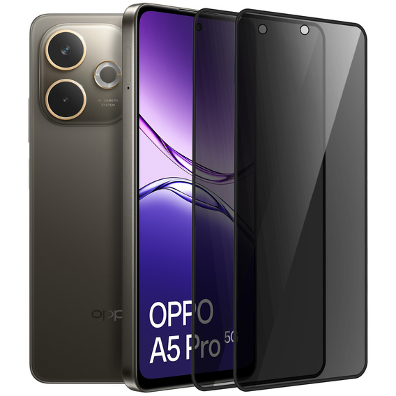 2x Szkło ERBORD Anti-Spy do Oppo A5 Pro 5G – chroń ekran i swoją prywatność