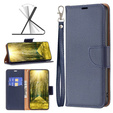 Etui z klapką do Xiaomi Redmi 13C / Poco C65, Wallet Litchi Leather, granatowe