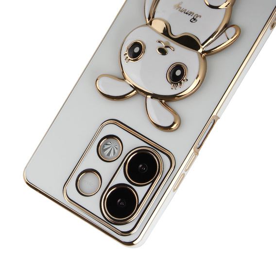 Etui do Xiaomi Redmi Note 13 5G, Rabbit, białe + Szkło Hartowane 9H