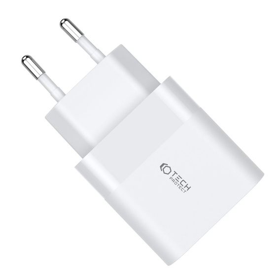 Tech-Protect C30W QC3.0 Uniwersalna Ładowarka Sieciowa USB-A USB-C, White