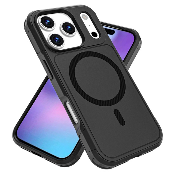 Etui MagForce do iPhone 17 Pro, do MagSafe, pancerne, czarne