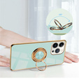 Etui do iPhone 13 Pro, Electro Ring, zielone