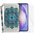 Zestaw Etui do Samsung Galaxy A54 5G, portfel z klapką, Mandala + szkło