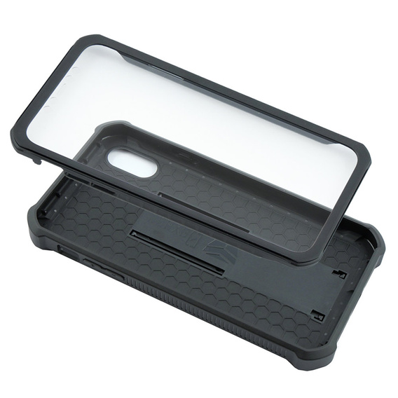 Etui pancerne do iPhone XR, Dexnor Full Body, czarne
