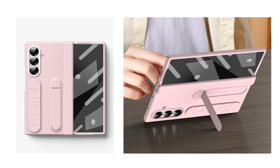 Etui z rączką i podstawką – różowe do Samsung Galaxy Z Fold7