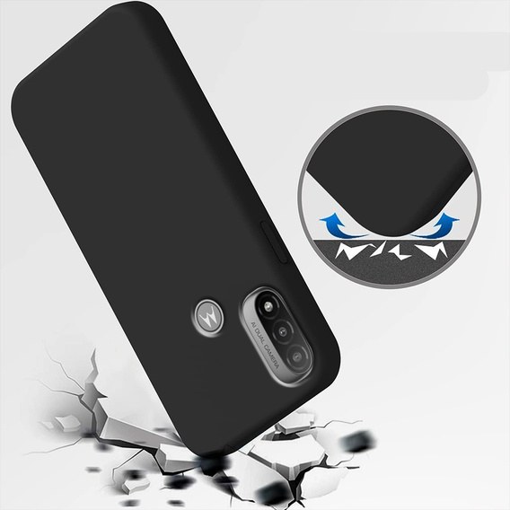 Etui do Motorola Moto E40/E30/E20, Silicone Lite, czarne