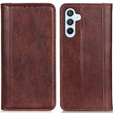 Etui do Samsung Galaxy S24, Wallet Litchi Leather, brązowe