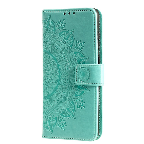 Etui z klapką do Oppo Reno6 5G, Mandala, zielone